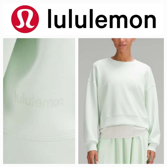 lululemon athletica Tops - Lululemon Softstreme Perfectly Oversized Cropped Crew Top Kohlrabi Green Sz 6